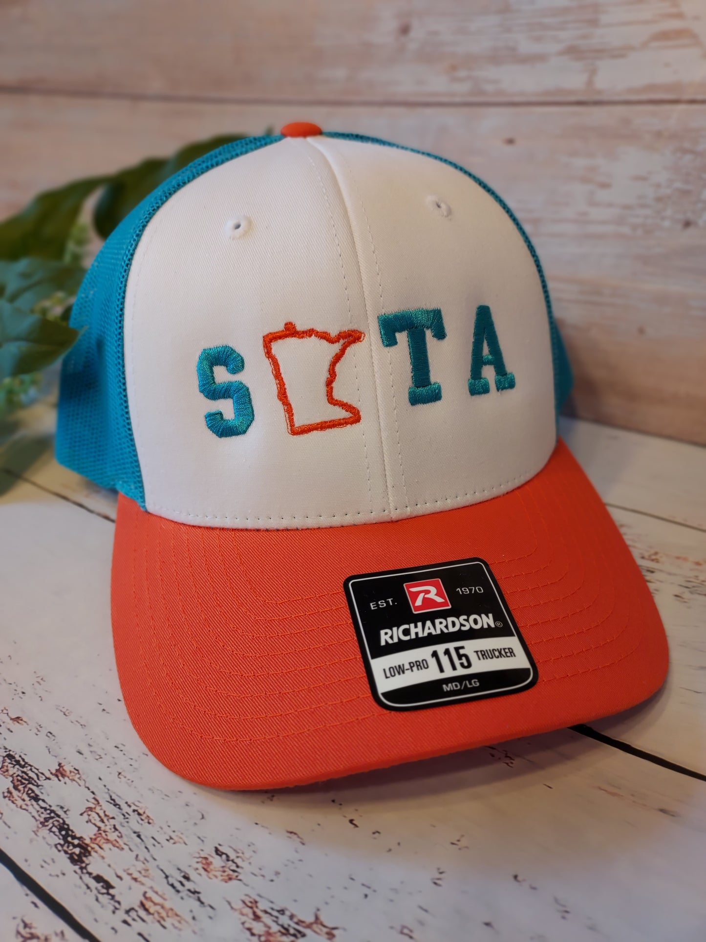 Sota | Minnesota | Baseball Hat | Minnesota Love | Gift | MN | MN Shape | Outline | Embroidery | Embroidered Hat | Custom | Bright Colors |