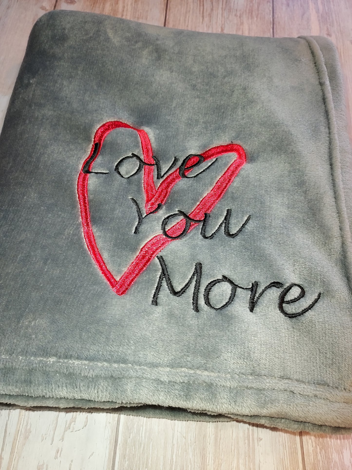 Love | Blanket | I Love You | Love you more | Valentine's Day | Wedding | Custom Embroidery | Blanket | Custom Blanket | Gift | Special |