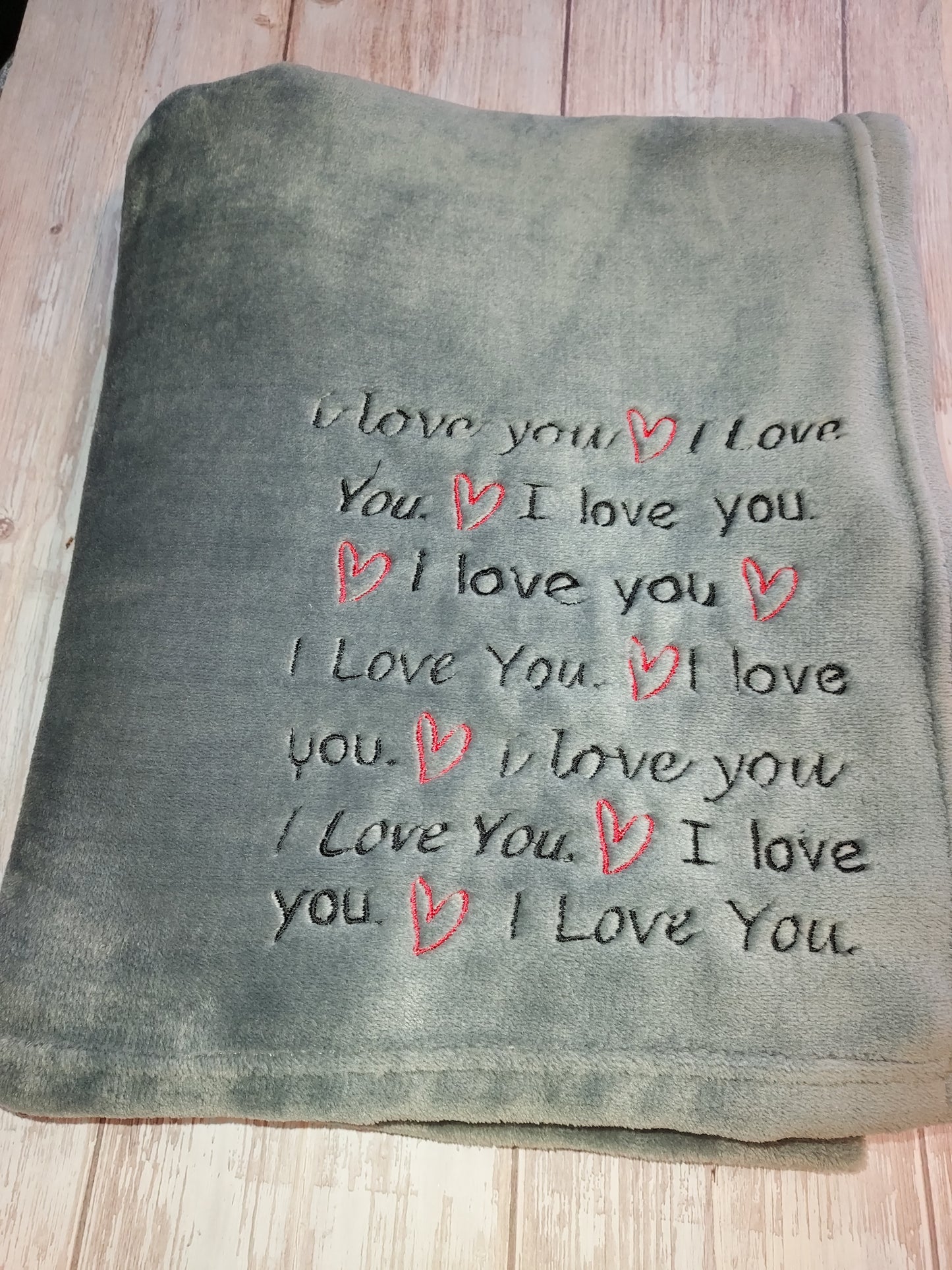 Love | Blanket | I Love You | Love you more | Valentine's Day | Wedding | Custom Embroidery | Blanket | Custom Blanket | Gift | Special |