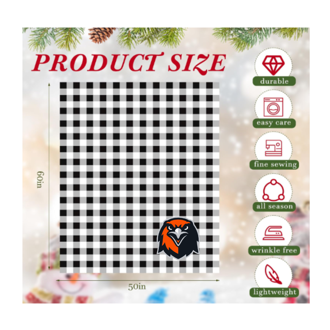 Grand Rapids Wrestling Black and White Plaid Blanket