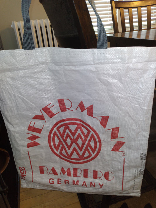 Upcycled Brewery Grain Bag | Growler Bag | Tote Bag | Large Tote Bag | Brewery Lover Gift | Beer Lover | Growler Gift | Malt | Sustainable