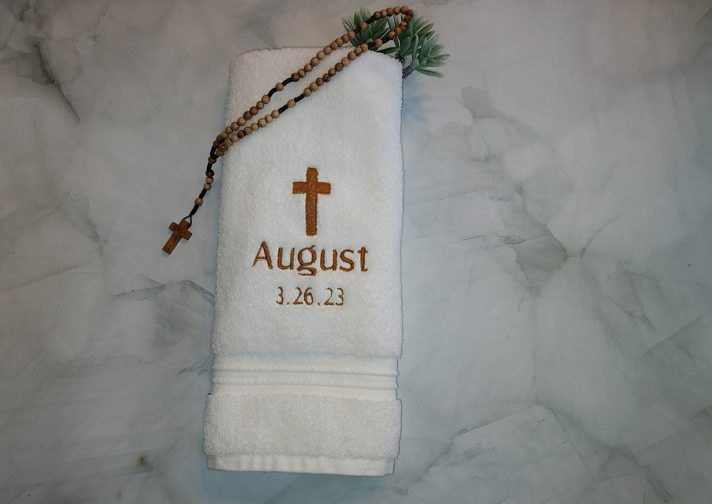 Baptism Gift | Baptism Towel | Christening | Gift for baby | Baby Boy | Baby Girl | Holy Water | Christian | Baptized in Christ | Custom