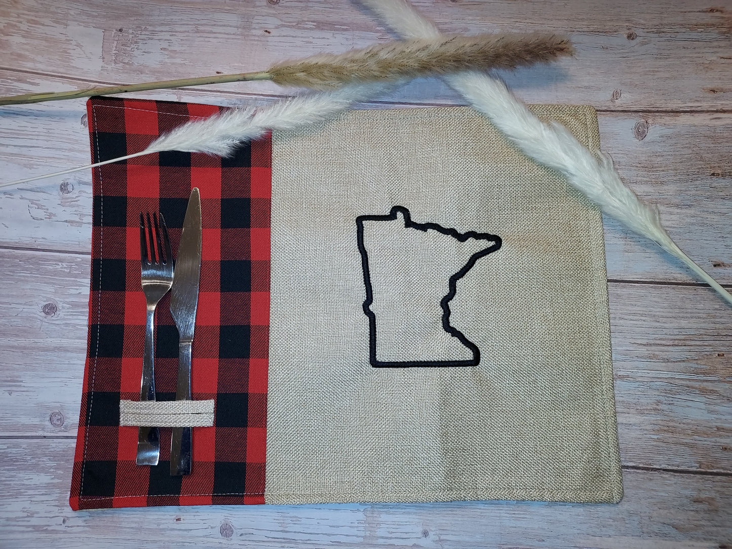 Minnesota placemat | MN | Decor | Buffalo Plaid | Uffda | Ope | Nice | MN Love