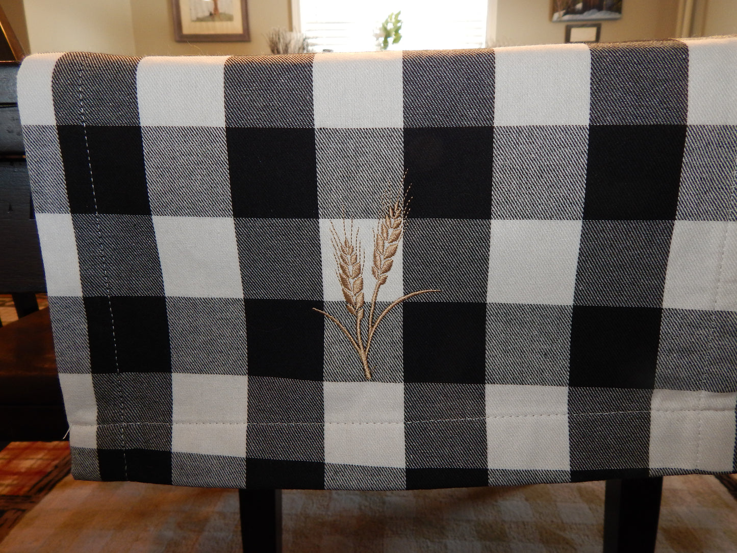 Acts 2 46 | Bible Saying Table Runner | Buffalo Plaid | Christian Table | Table Decoration | Plaid Table Runner | House Warming | Embroidery