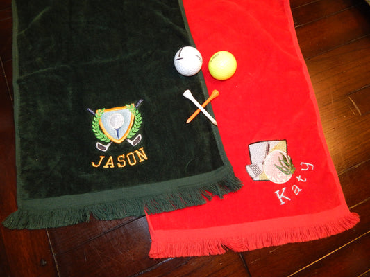 Customized Golf Towel | Embroidered Golf Towel | Gift | Golfer | Golf Team | Groomsmen | Bridesmaid | Love Golf