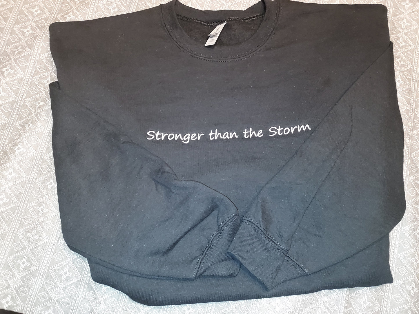 Stronger than the storm | Sweatshirt | Comfort Sweatshirt | Strength | Hard Time | Cozy Sweatshirt | Hoodie | Crewneck | Custom | Gift |