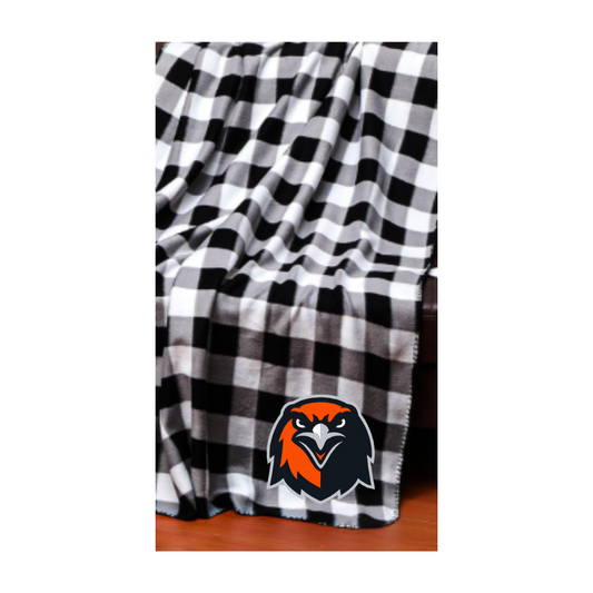 Grand Rapids Wrestling Black and White Plaid Blanket