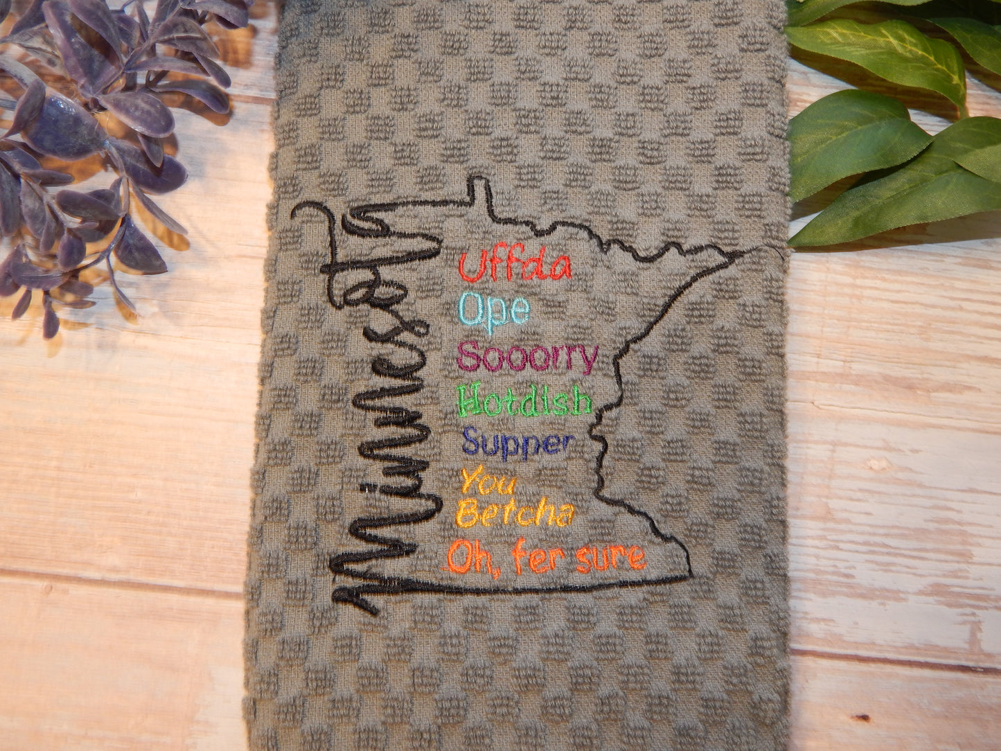 Minnesota State Kitchen Towel | Minnesota Funny Gift | MN | Supper | Hotdish | Oh for funny | Joke | Gift for Mom | Gift for Home | Oh Fer