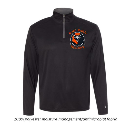 Grand Rapids Wrestling Quarter Zip Pullover Moisture Management Material