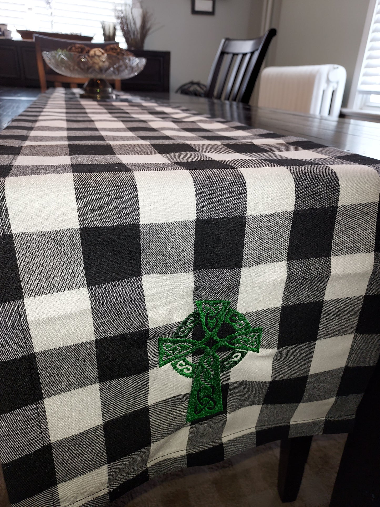 St. Patrick's Day | Kitchen Decoration| Shamrock | Irish | Celtic Cross | Kitchen | Decor | Custom Embroidery | Embroidery | Green | Gift