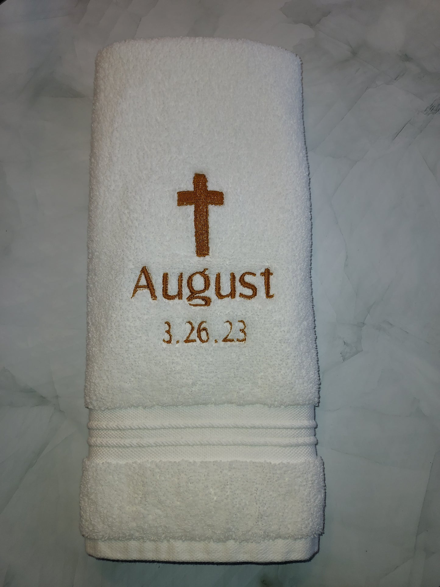 Baptism Gift | Baptism Towel | Christening | Gift for baby | Baby Boy | Baby Girl | Holy Water | Christian | Baptized in Christ | Custom