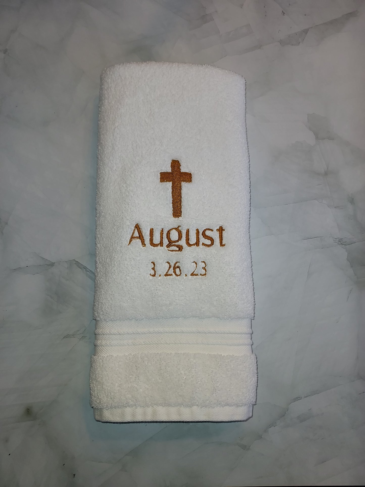 Baptism Gift | Baptism Towel | Christening | Gift for baby | Baby Boy | Baby Girl | Holy Water | Christian | Baptized in Christ | Custom