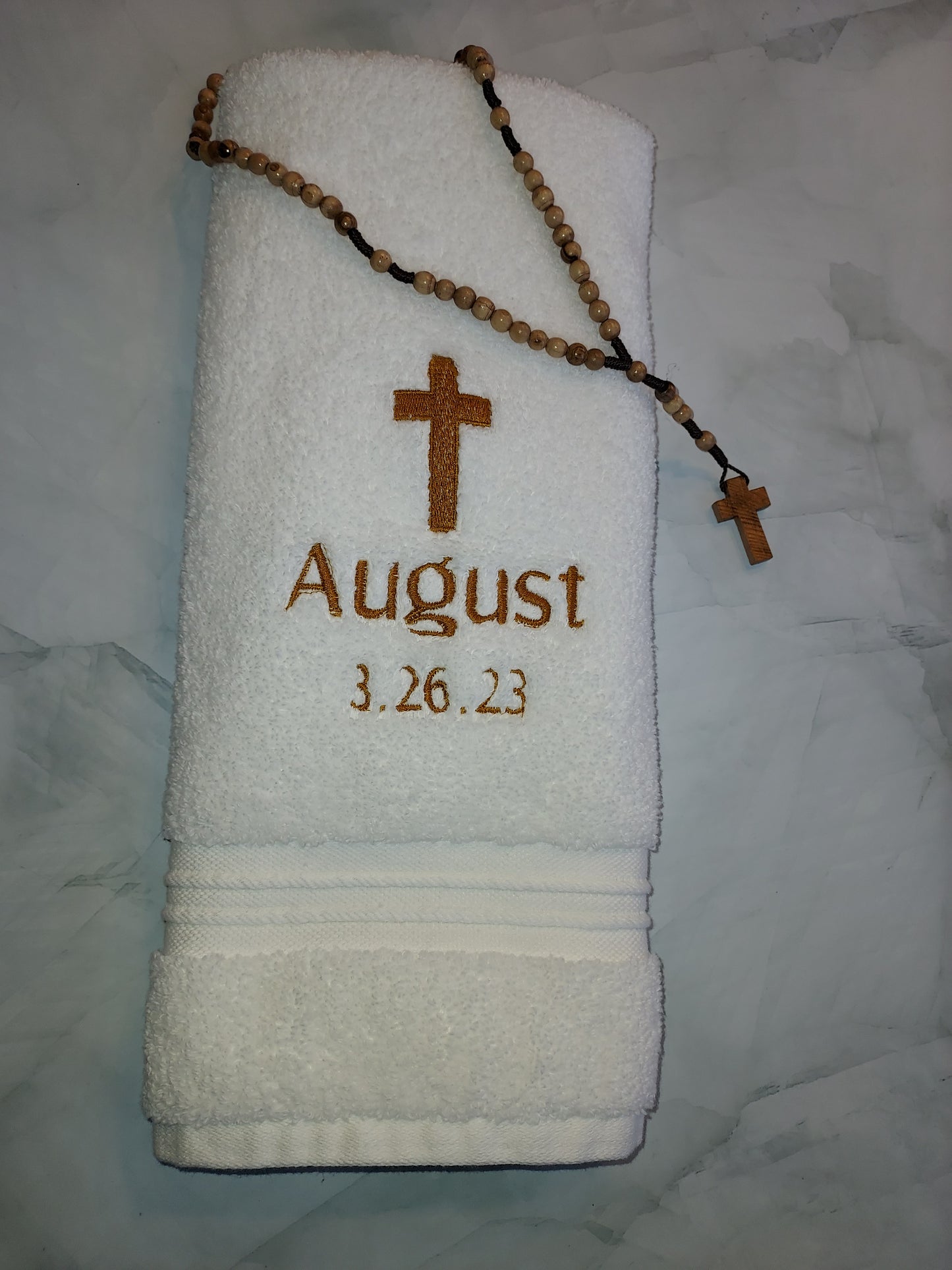 Baptism Gift | Baptism Towel | Christening | Gift for baby | Baby Boy | Baby Girl | Holy Water | Christian | Baptized in Christ | Custom