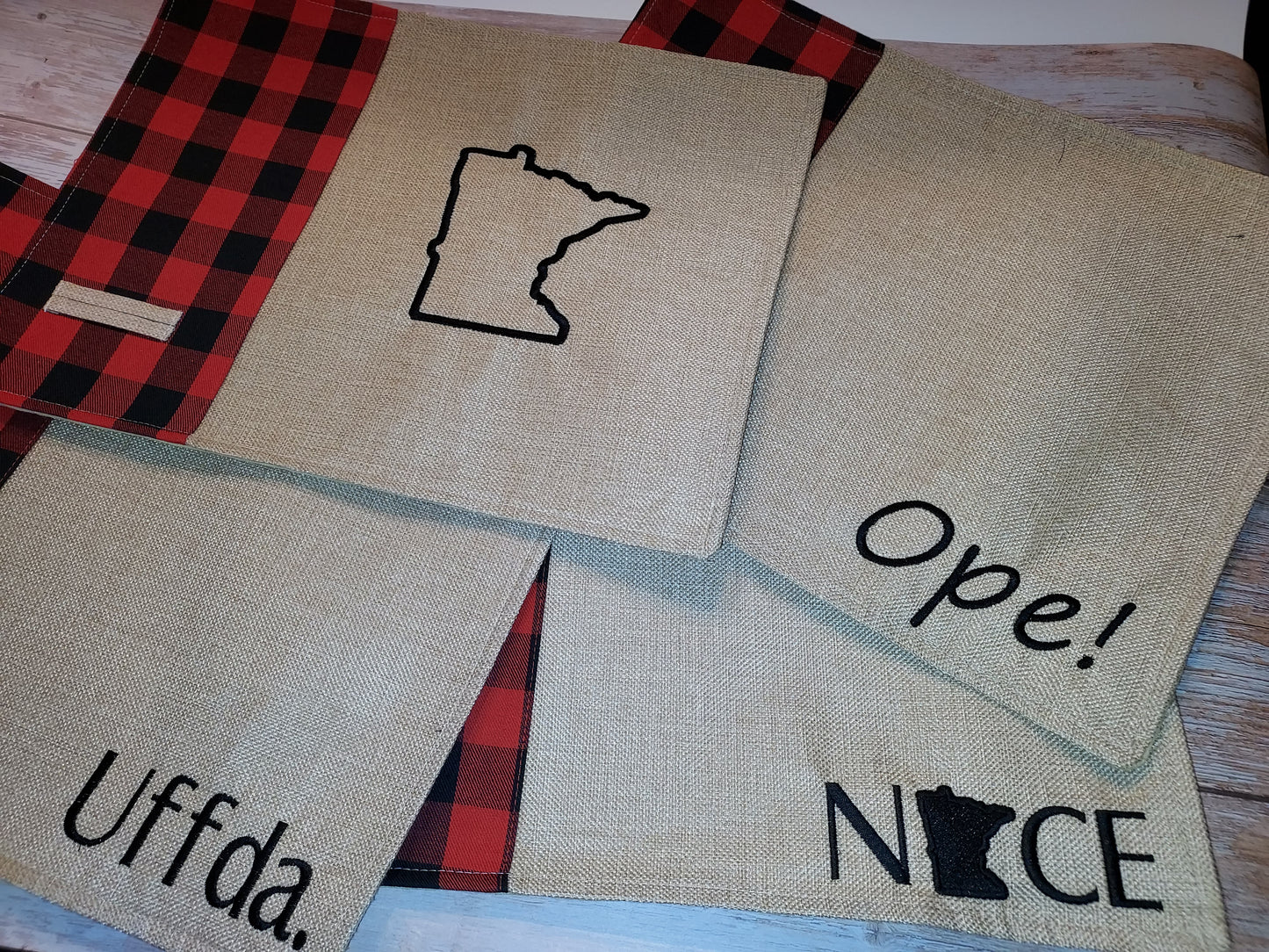 Minnesota placemat | MN | Decor | Buffalo Plaid | Uffda | Ope | Nice | MN Love