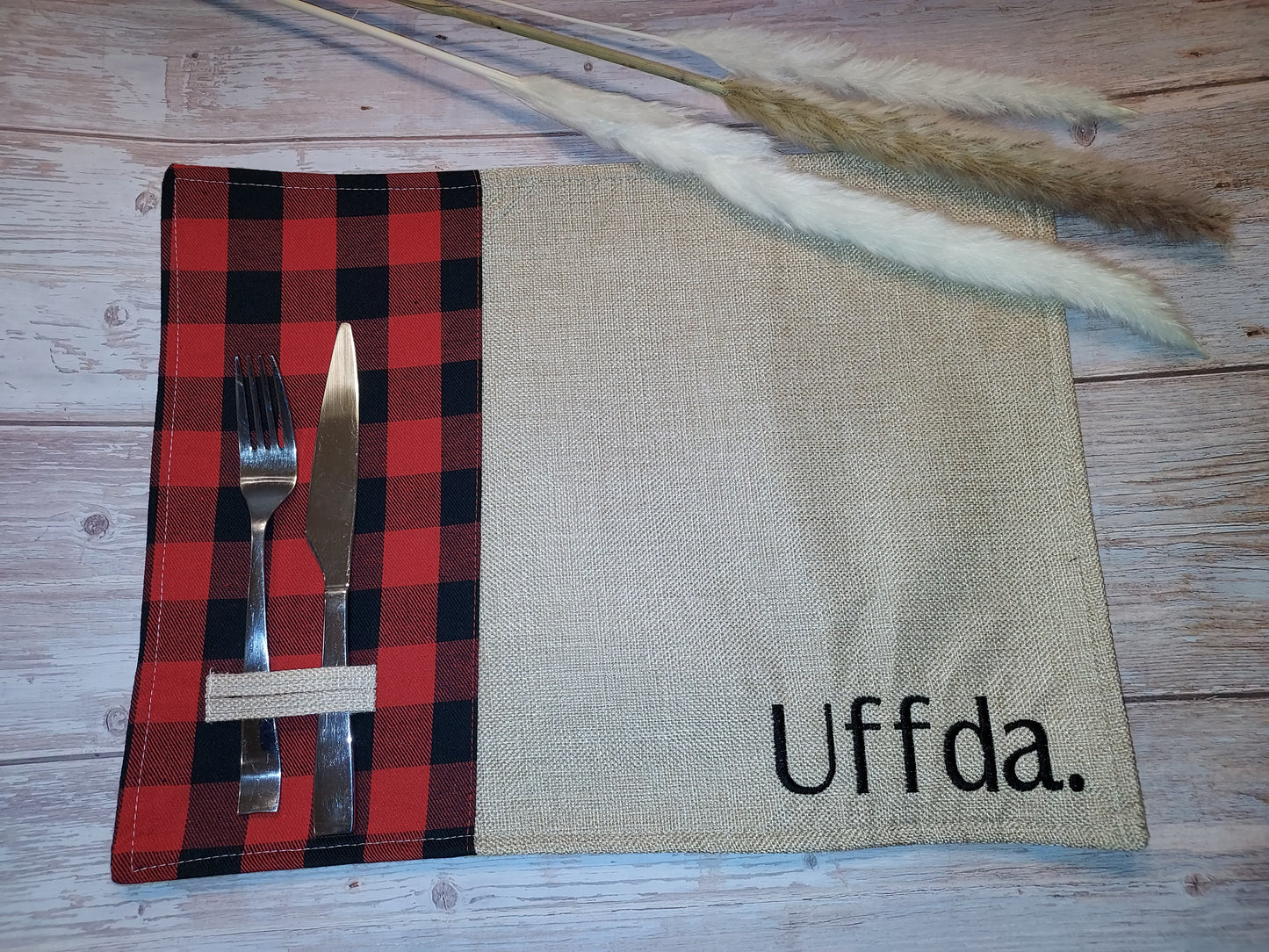 Minnesota placemat | MN | Decor | Buffalo Plaid | Uffda | Ope | Nice | MN Love