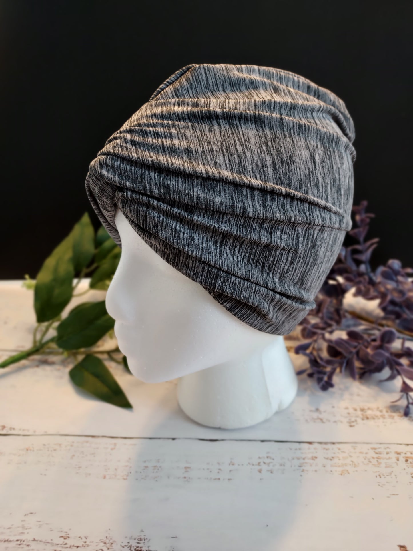 Chemo Cap | Hat | Soft Hat | Spandex Knit | Cap | Chemo Headwear | Twist knit beanie | Light Beanie | Light material | Hat | Grey Spandex