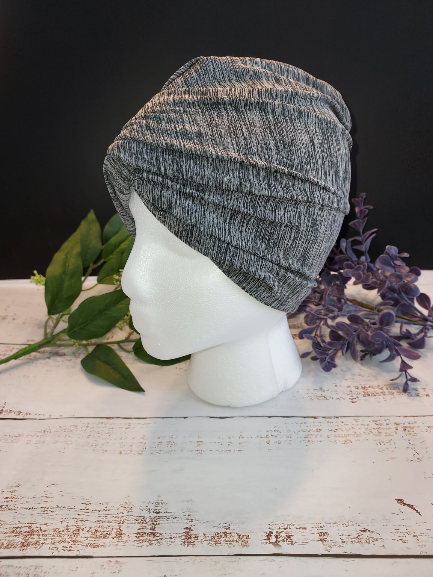 Chemo Cap | Hat | Soft Hat | Spandex Knit | Cap | Chemo Headwear | Twist knit beanie | Light Beanie | Light material | Hat | Grey Spandex