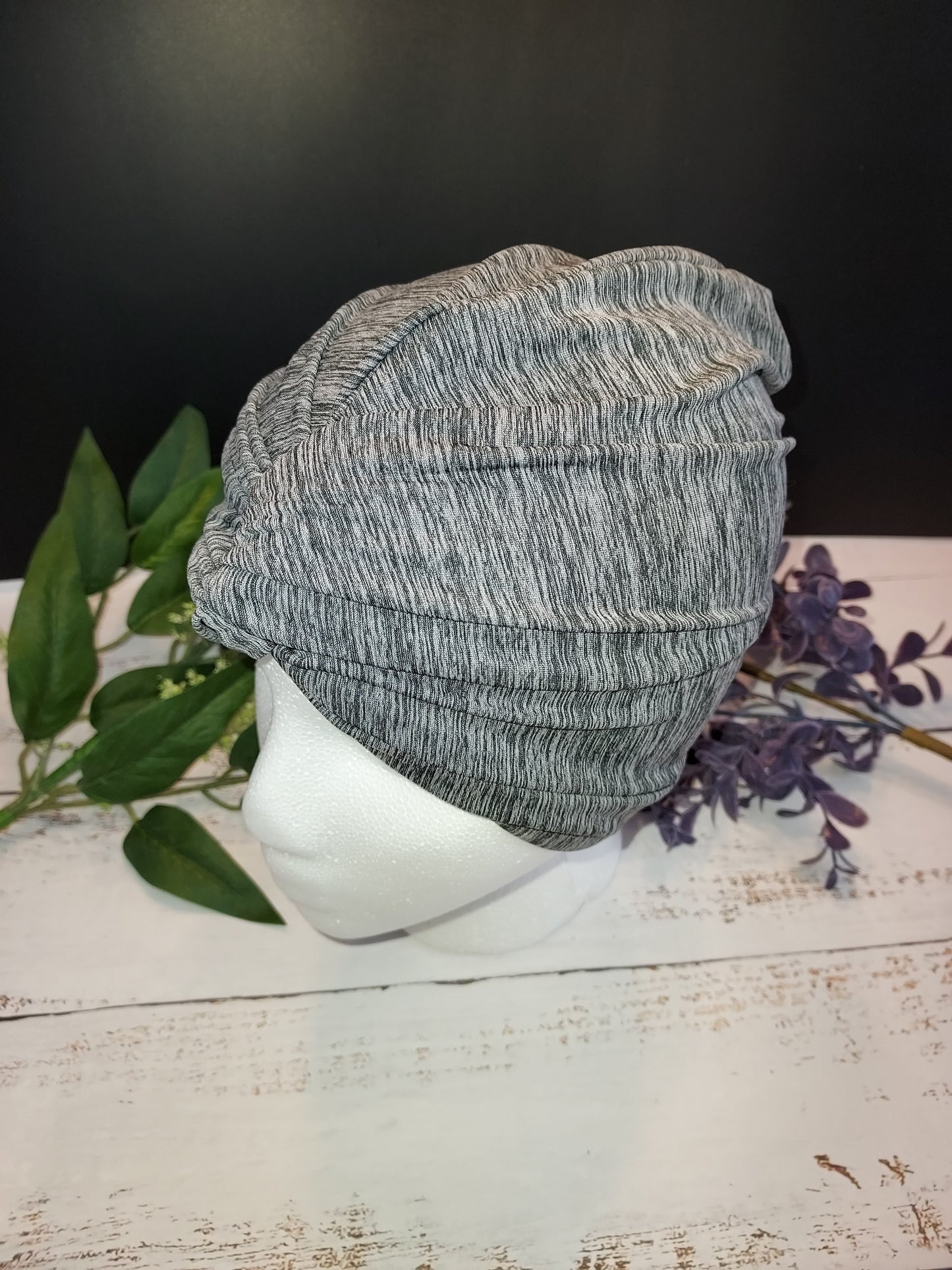 Chemo Cap | Hat | Soft Hat | Spandex Knit | Cap | Chemo Headwear | Twist knit beanie | Light Beanie | Light material | Hat | Grey Spandex