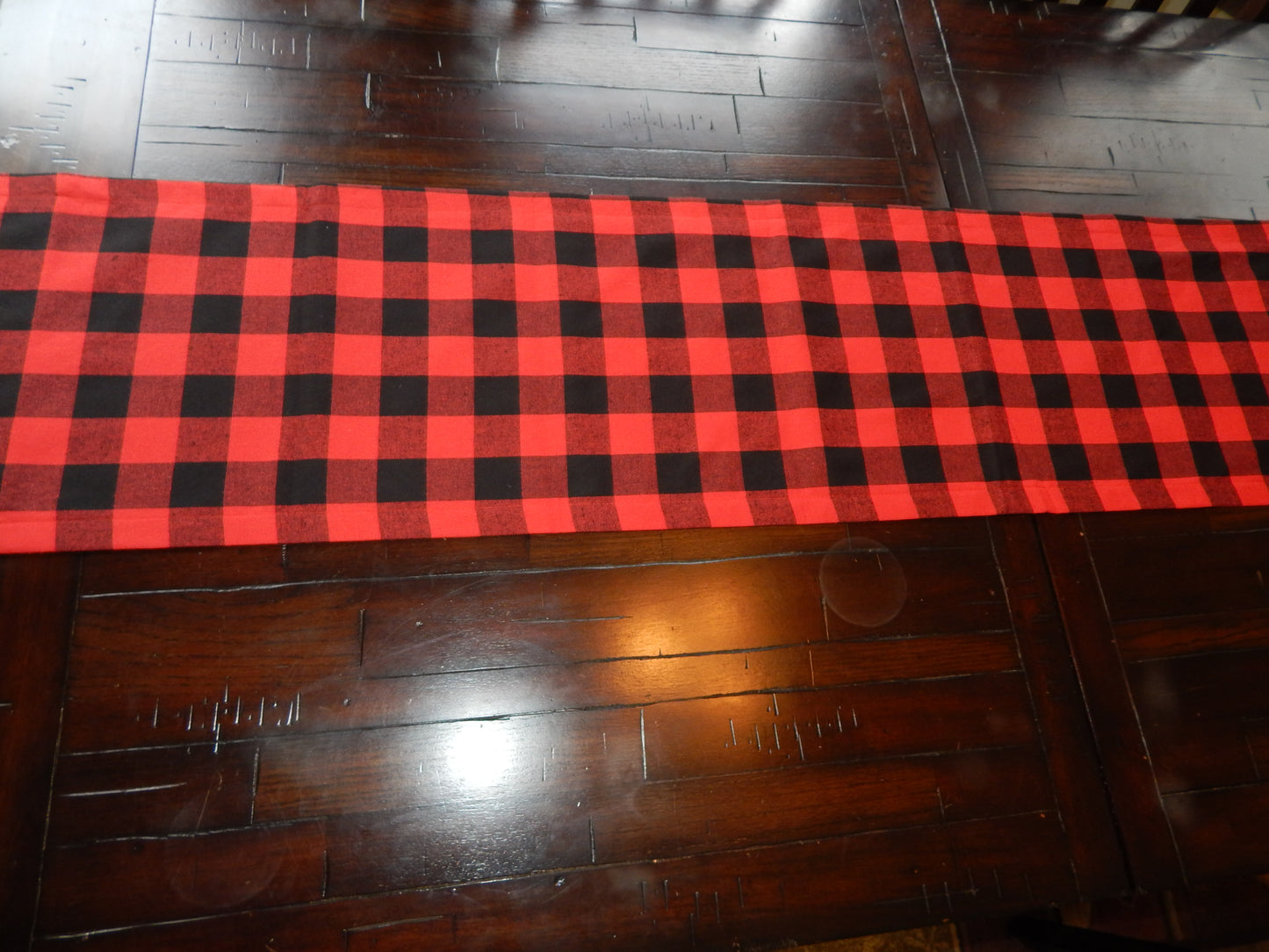 Plaid Table Runner | Red Plaid | White Plaid | Farmhouse | Plaid Decoration | Dining Room | Housewarming Gift