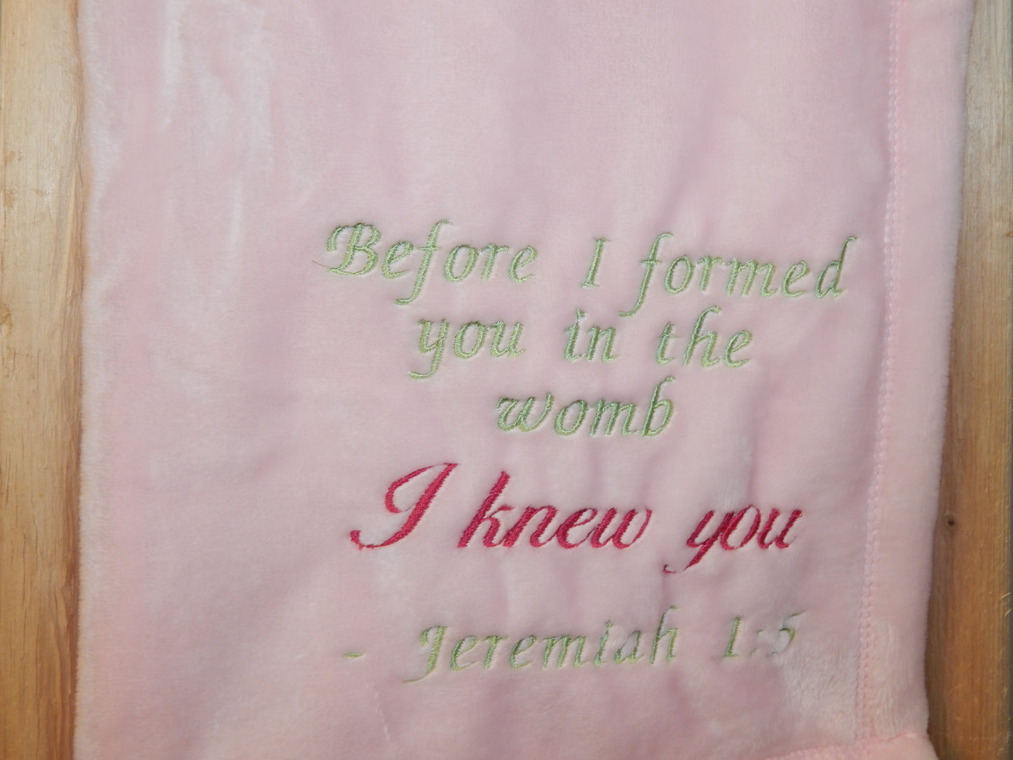 Custom Religious Baby Blanket | Baptism Baby Gift | Baptism Personalization | Baby Name | Baptism Date | Godchild | Jeremiah 1:5