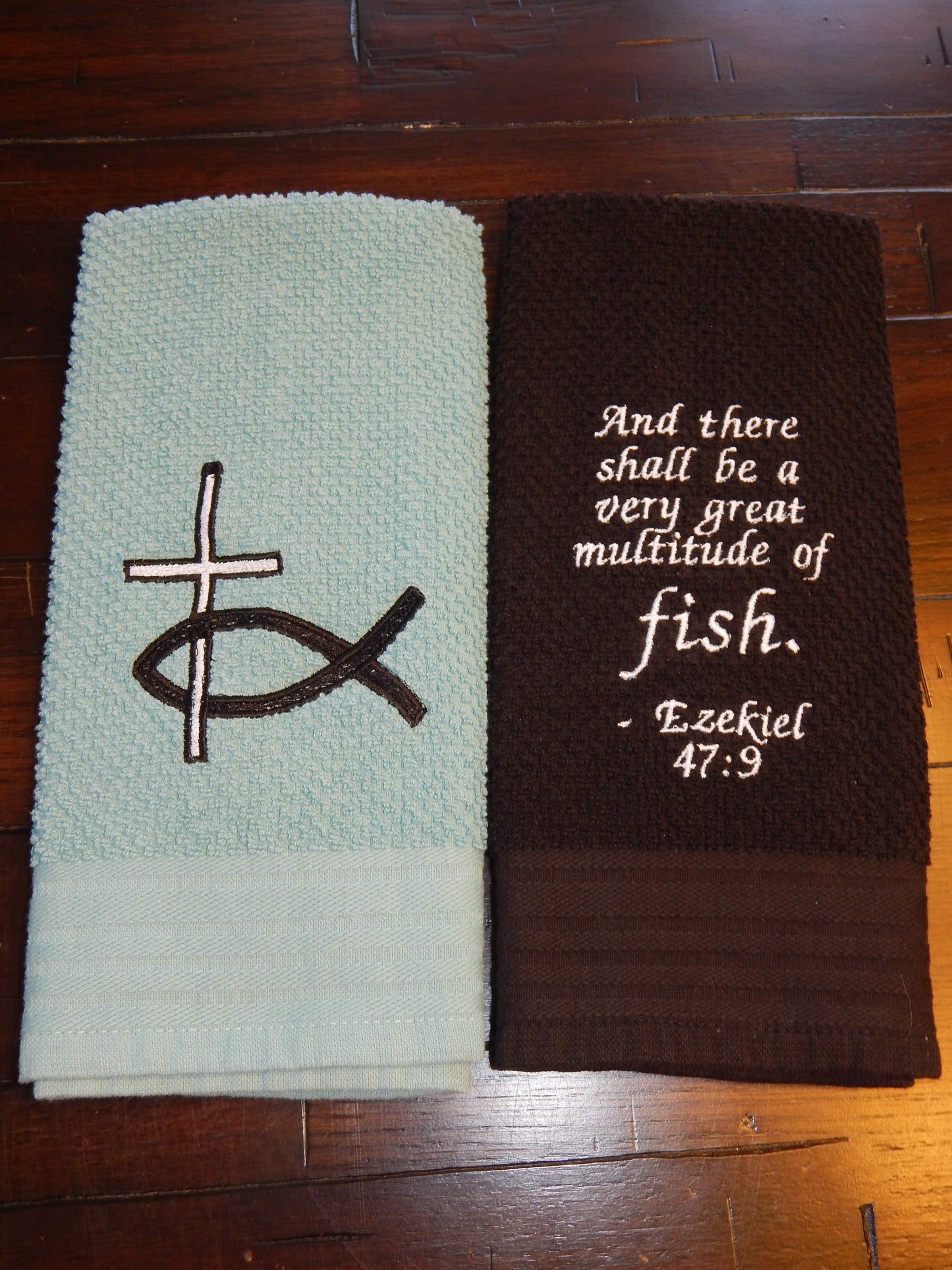 Christian Fishing | Jesus Fish | Fishing Gift | Boat Towel | Fishing Towel Set | Bible | Fish and Bible | Gift for Dad | Fishing Lover |