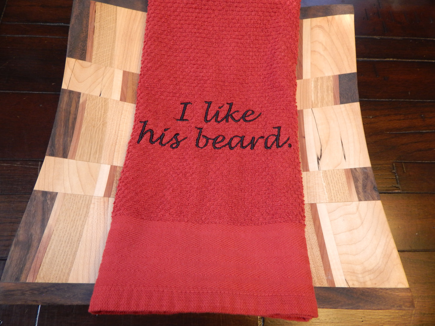 I like his beard I like her butt | I like his beard | I like her butt | Towel Set | Embroidered Towel Gift | Wedding Shower | Funny Gift Set