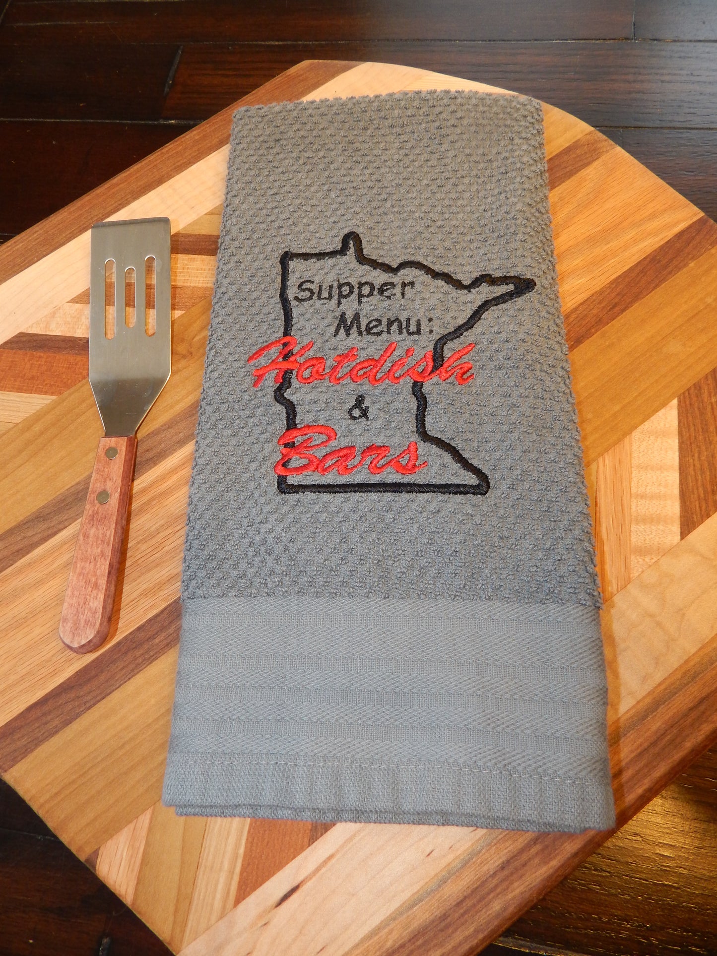 Minnesota State Kitchen Towel | Minnesota Funny Gift | MN | Supper | Hotdish | Joke | Gift for Mom | Gift for Home | Housewarming