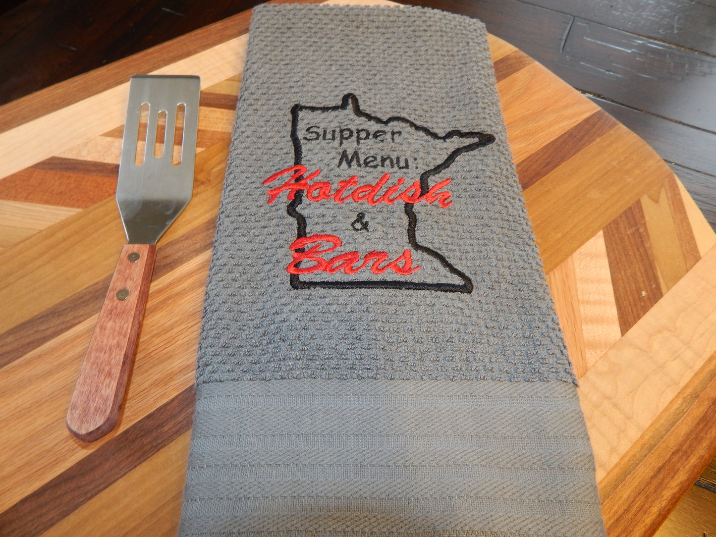 Minnesota State Kitchen Towel | Minnesota Funny Gift | MN | Supper | Hotdish | Joke | Gift for Mom | Gift for Home | Housewarming