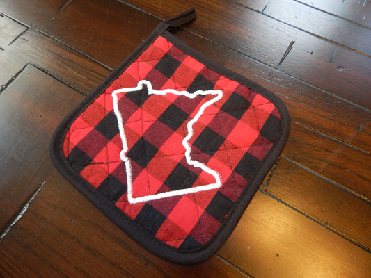 State Kitchen Decoration | Custom State Embroidery | Minnesota | Add City | Wedding Gift | Bridal Shower | Love your State | Buffalo Plaid