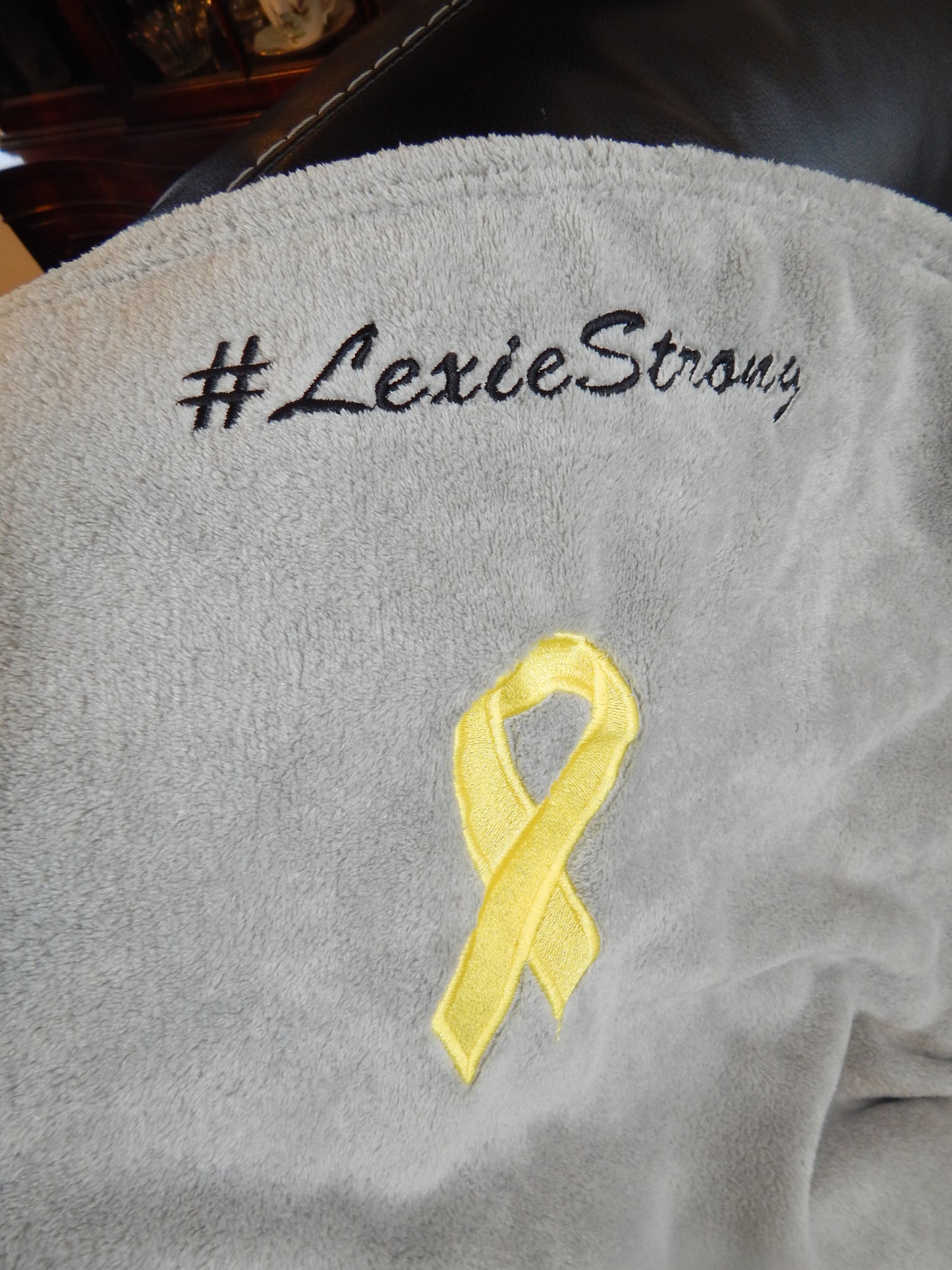 Chemo Comfort Blanket | Custom Embroidered Blanket | Gift | Cancer Ribbon | Custom Gift | Sending Love | Soft | Cuddle | Loving | F Cancer