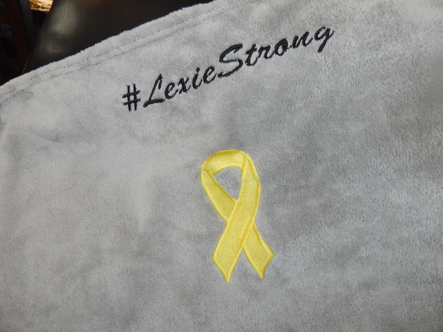 Chemo Comfort Blanket | Custom Embroidered Blanket | Gift | Cancer Ribbon | Custom Gift | Sending Love | Soft | Cuddle | Loving | F Cancer