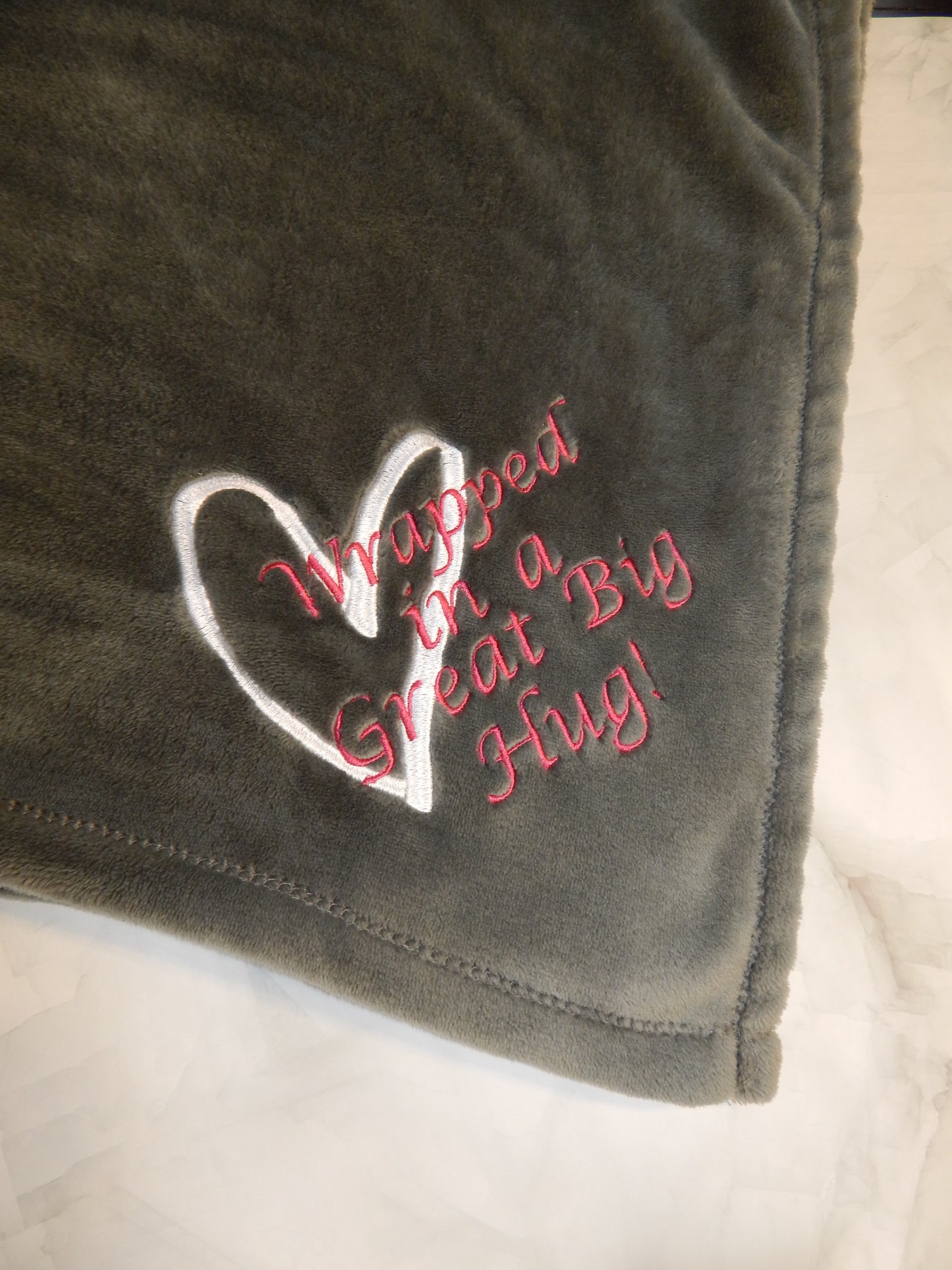 Chemo Comfort Blanket | Custom Embroidered Blanket | Gift | Cancer Ribbon | Custom Gift | Sending Love | Soft | Cuddle | Loving | F Cancer