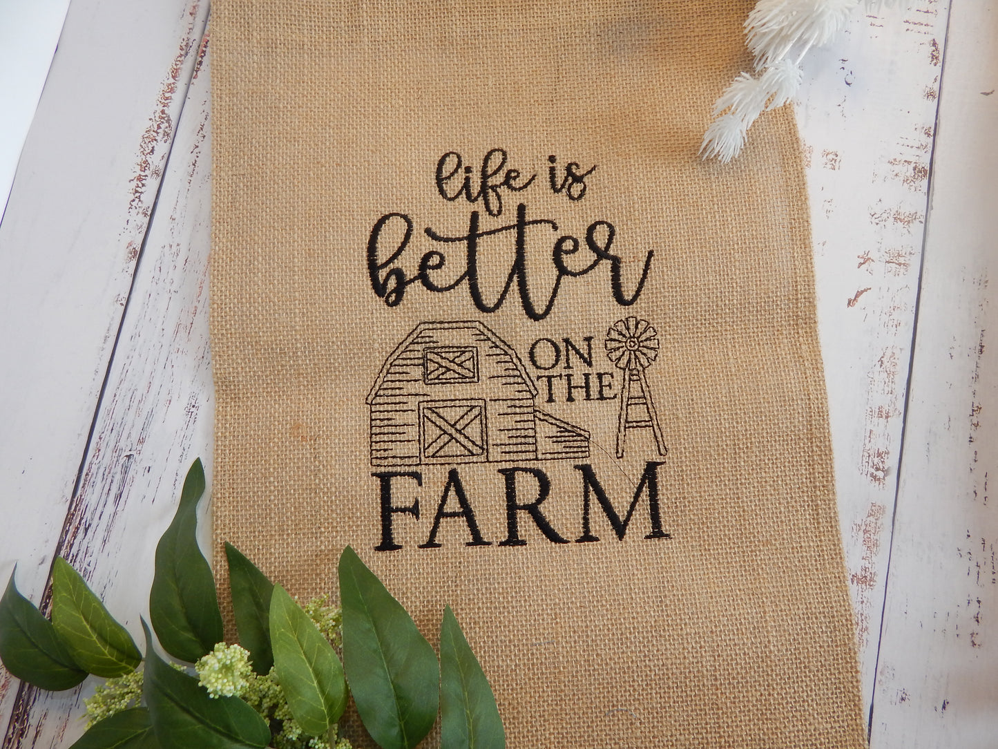 Life is Better on the Farm | Farming | Farm Decoration | Outdoor Farm Decor | Gift | Farm Gift | Garden Flag | Embroidered | Personalize