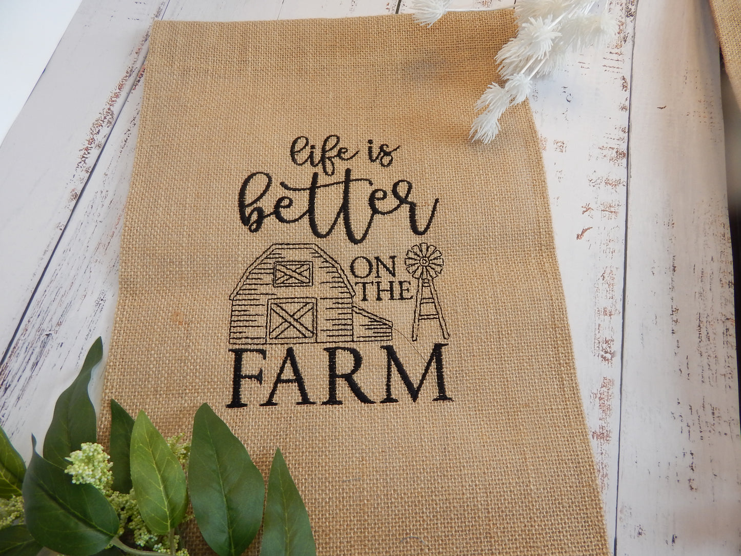 Life is Better on the Farm | Farming | Farm Decoration | Outdoor Farm Decor | Gift | Farm Gift | Garden Flag | Embroidered | Personalize