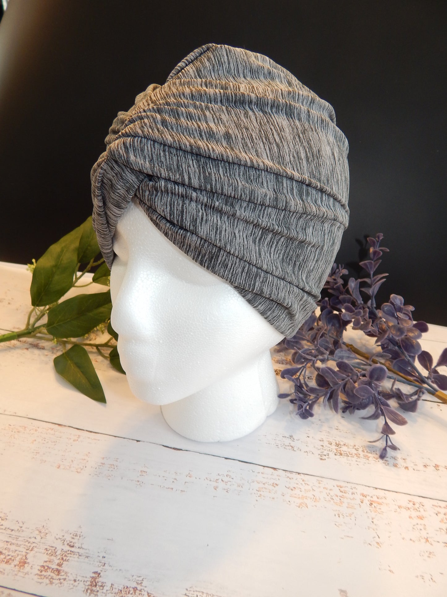 Chemo Cap | Hat | Soft Hat | Spandex Knit | Cap | Chemo Headwear | Twist knit beanie | Light Beanie | Light material | Hat | Grey Spandex