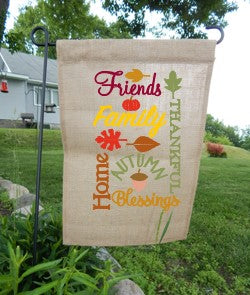 Fall Garden Flag | Welcome Fall | Pumpkin | Housewarming Gift | Garden Gift | Autumn | Embroidered Flag | Welcome | Thankful | Fall Leaves