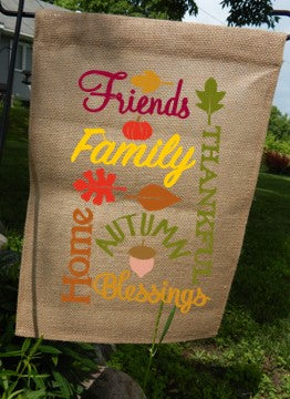 Fall Garden Flag | Welcome Fall | Pumpkin | Housewarming Gift | Garden Gift | Autumn | Embroidered Flag | Welcome | Thankful | Fall Leaves