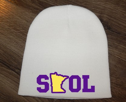 Minnesota Beanie | Vikings | SKOL | SKOL Vikings | MN Pride | Purple | Skull Hat | Minnesota State Outline | Winter Hat | Fall | Unisex