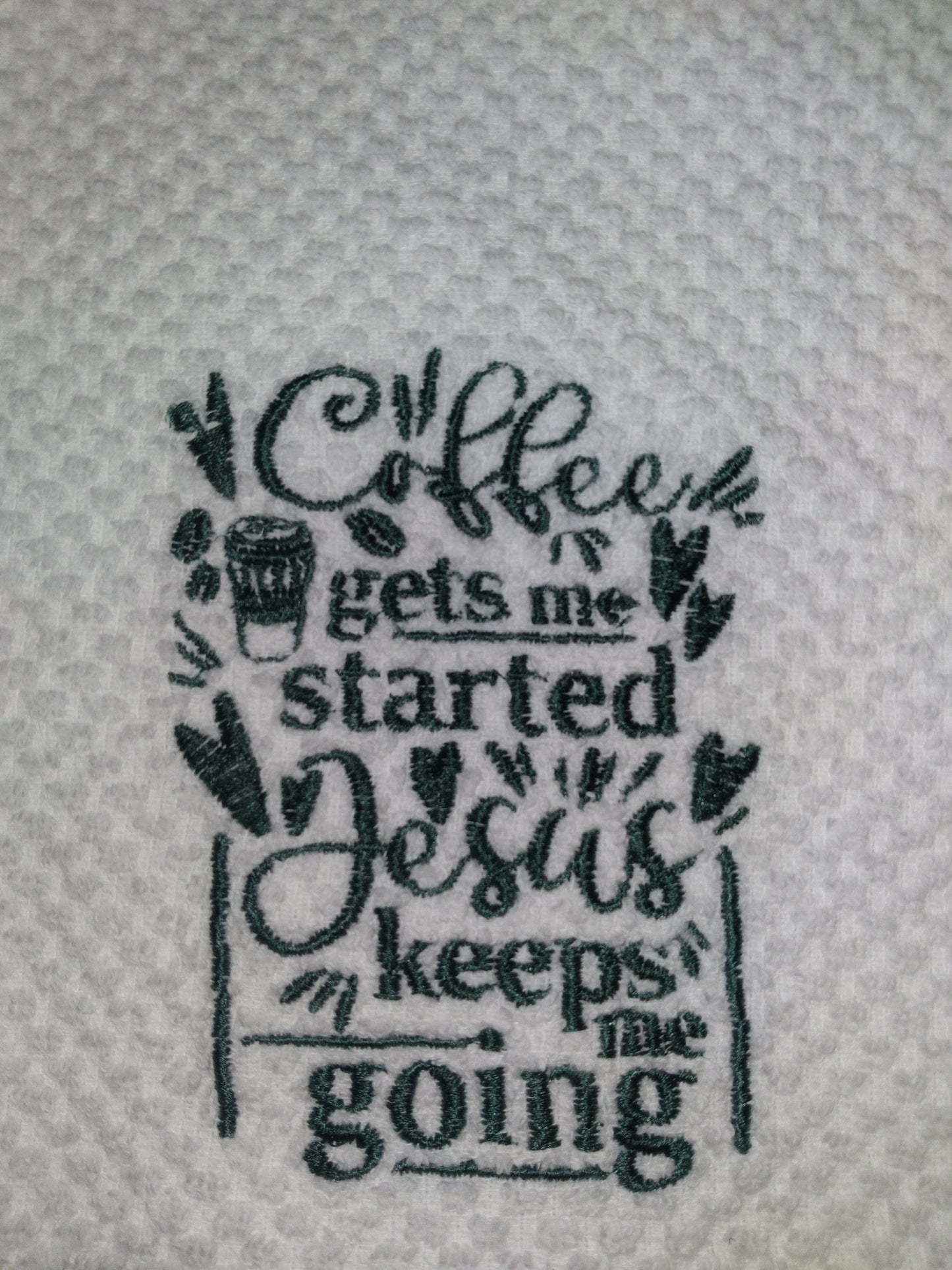 Embroidered Kitchen towels | Faith | Spiritual | Kitchen Decoration | Housewarming Gift | Gift for her | Gift for mom | Wedding Shower gift