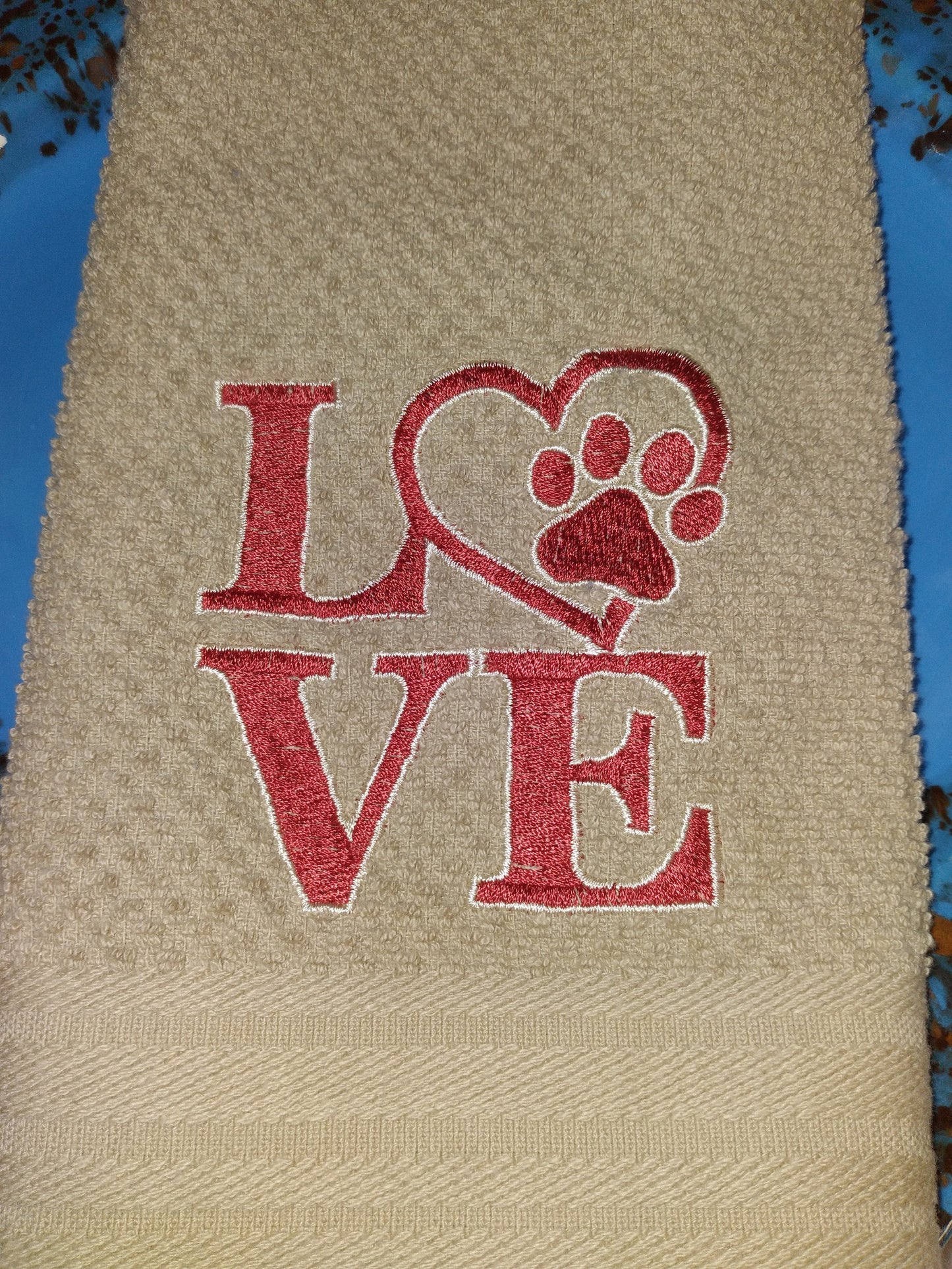 Custom Embroidered Kitchen Towel | Dog lover | Cat Lover | Dog Lover Gift | Cat Lover Gift | Pet Lover Gift | Rescue pet | Embroidery