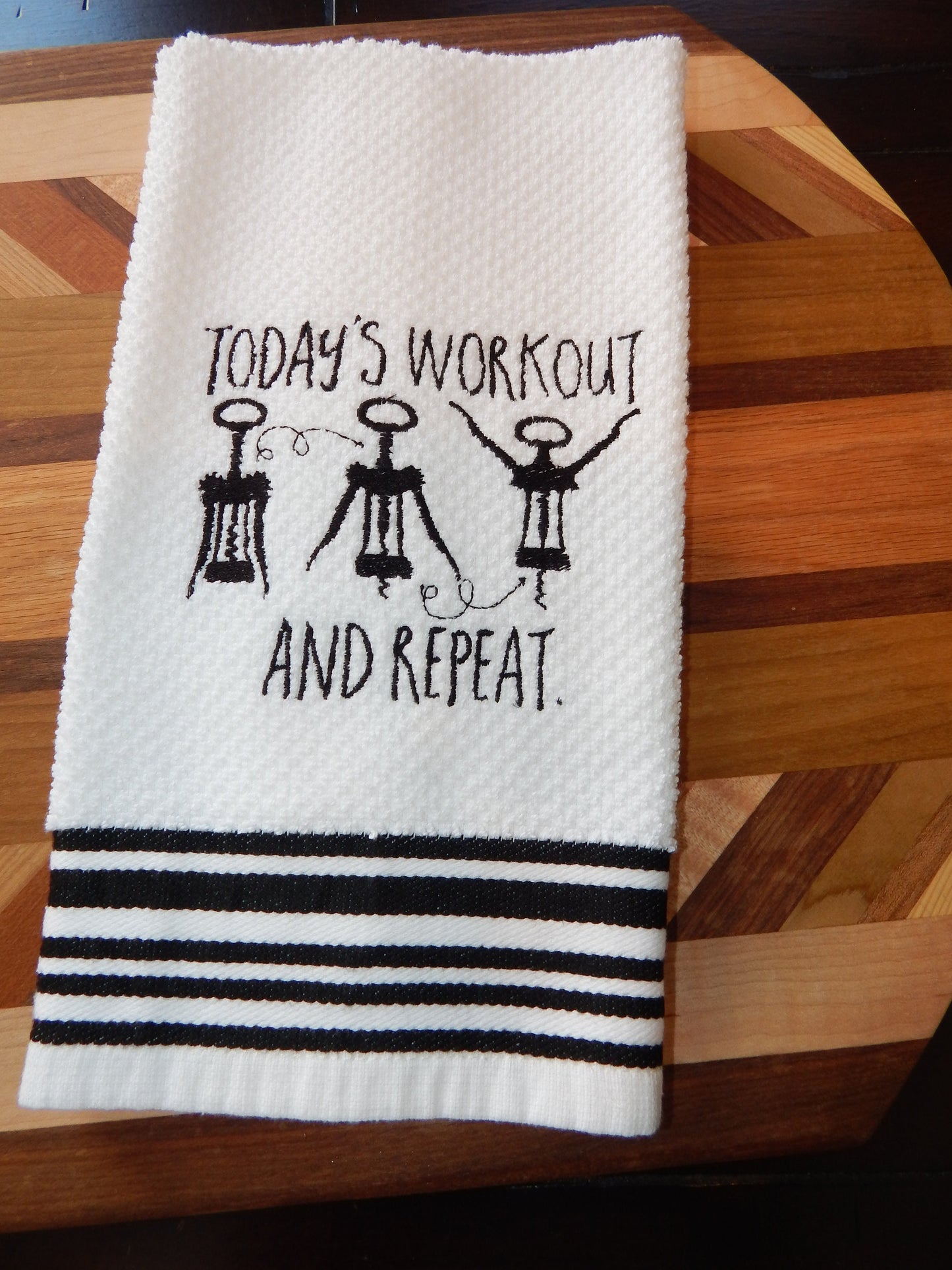 Wine Lover Kitchen Bar Towel | Wine Lover Gift | Funny Workout Towel | Funny Gift | Wine Cork | Cork Screw | Kitchen Towel | Bar Towel | Fun