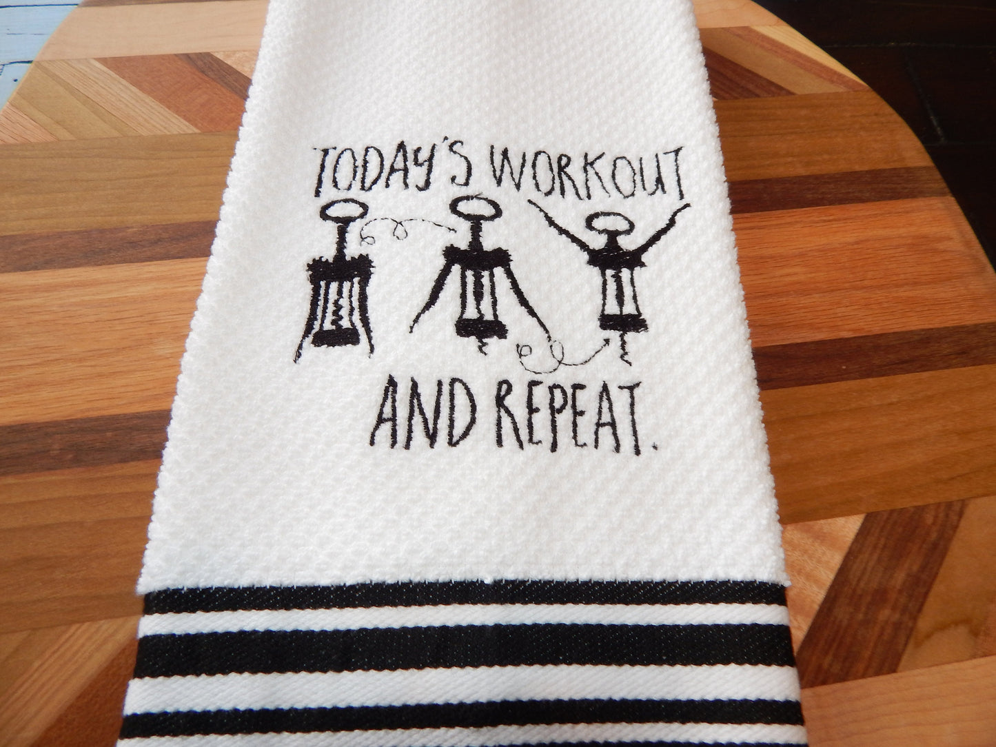 Wine Lover Kitchen Bar Towel | Wine Lover Gift | Funny Workout Towel | Funny Gift | Wine Cork | Cork Screw | Kitchen Towel | Bar Towel | Fun