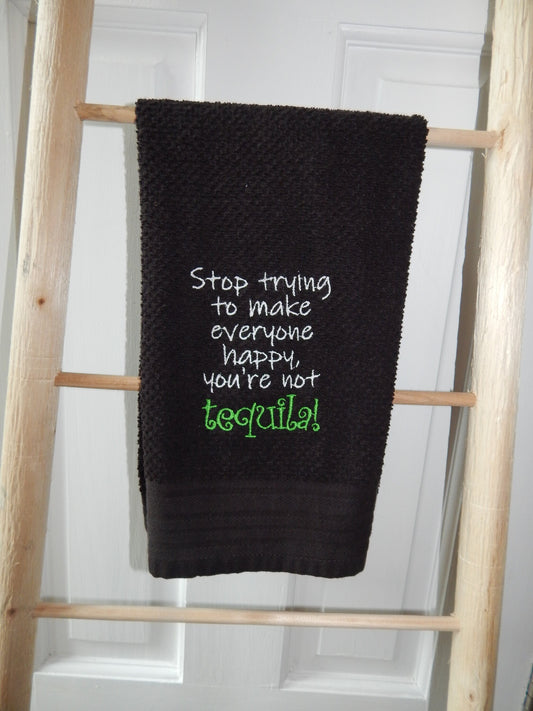 Funny Bar Tequila Towel | Funny Host Gift | Tequila Lover | Alcohol Lover | Vodka | Gin | Beer | Bar